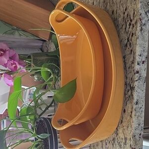 Rachael Ray Stoneware Ceramic Set Of 2 Oval Bakers, Like New - 1.25 Qt./2.25 Qt.